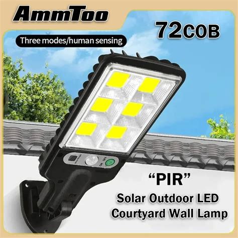 AmmToo 72COB Solar Outdoor Led Courtyard Wall Lamp .